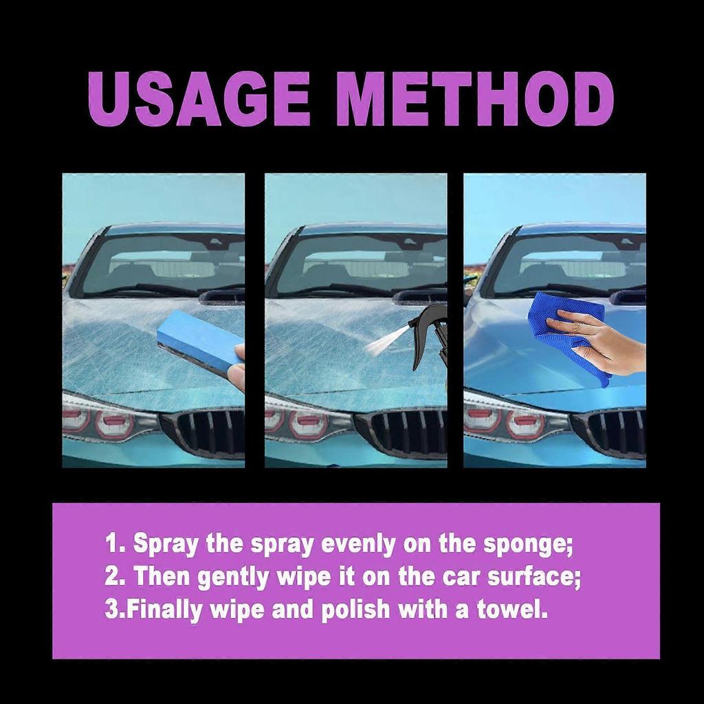 Limited time!!Homonth Ceramic Car Paint Spray Car Paint Brightening Tire Cleaning Stain Removal Polishing Renovation Spray