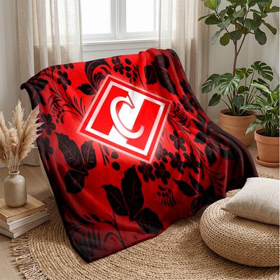 Spartak Moscow Theme Blanket Soft Flannel Fleece Blanket Warm Lightweight Throw Blanket for Home Sofa Bed