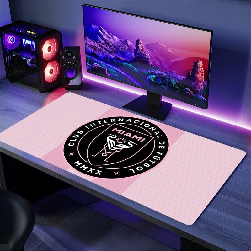 Inter Miami CF Print Cushion Non-slip Laptop Tablet Big Mousepad XXL Mat Mini PC Playmat With Lock edge