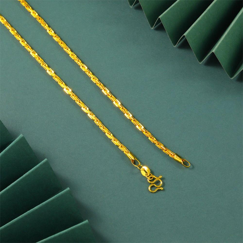 Vergoldete gedrehte Seilkette 3MM Schmuckzubehör Neue goldene Halskette für Damen Herren