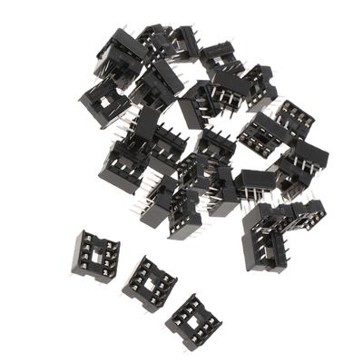 30 Stück 2,54 mm Reihenabstand Pins Löten DIP IC Chip Sockel Adapter 8P Standard