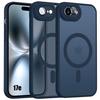 Coque Magnétique - BOOLING - pour iPhone 17e - avec Protection Caméra Antichoc - Bleu Marine