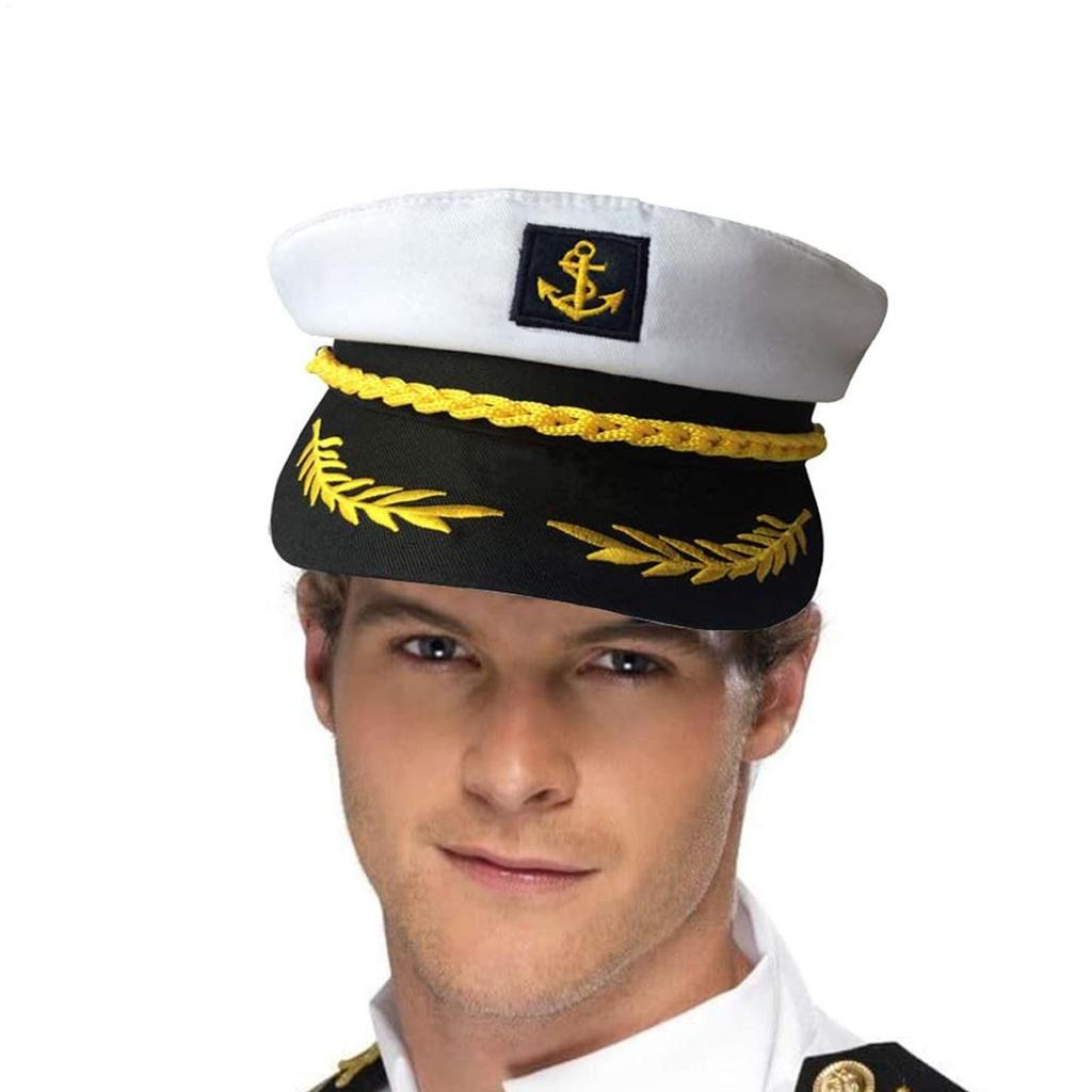 Cappello da Capitano per Velista Adulto Regolabile per Uomo e Donna Cappello da Festa Trucco Ballo Vestiti Marini Eccellente Elegante Accessori