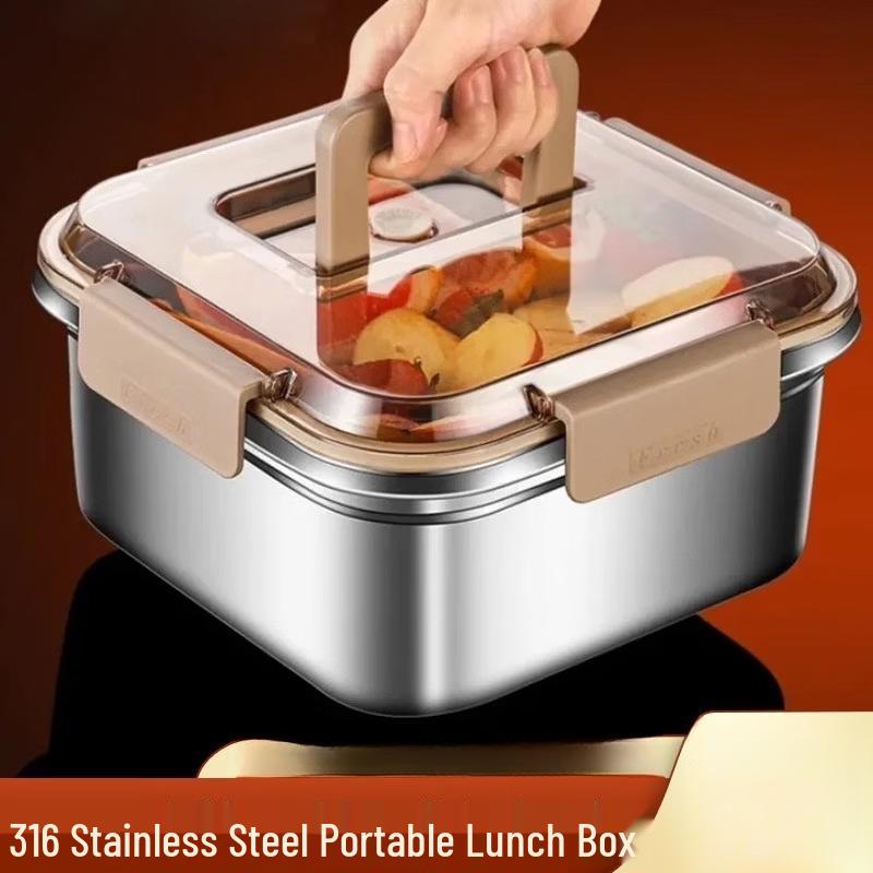 Zhuchuang Jingpin Square Wheat Straw Food Container, 2300ml