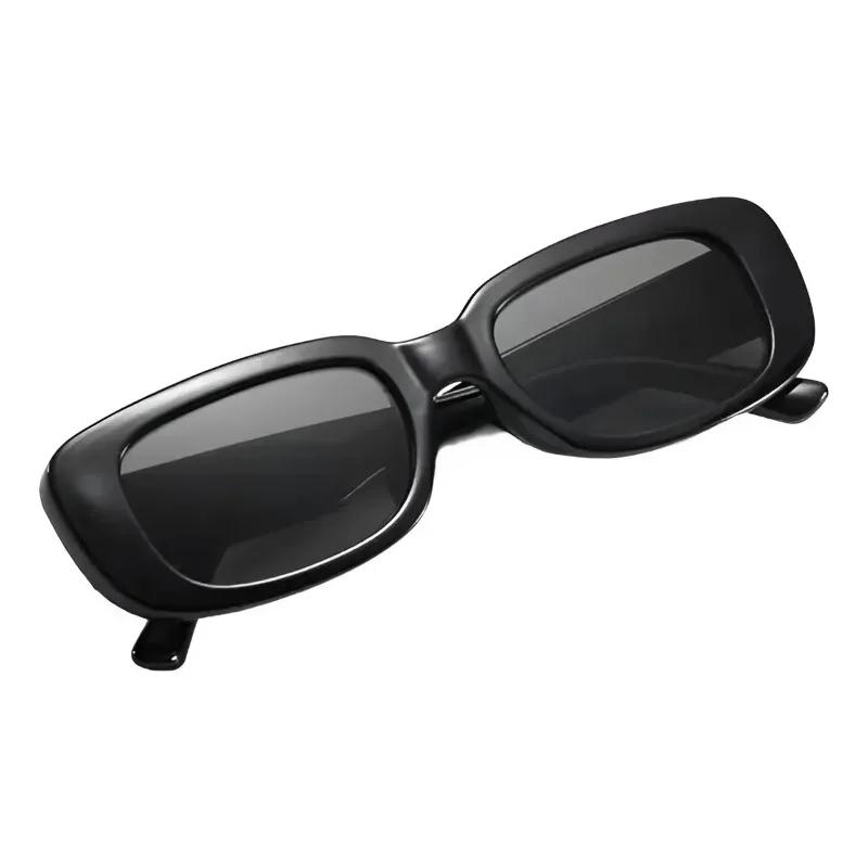 2PCS Men's Retro Rectangle Glasses Frame Sun Glasses Stylish Retro Sun Glasses UV400 Shades Eyewear Ladies Goggles