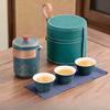 Outdoor Travel Tea Set Home One Pot Four Cups Portable Storage Bag Ceramic Quick Cup Brewing Teapot Tea Cups