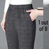 Elastic High Waist Straight-Leg Pants for Middle-Aged & Elderly Women - Casual Spring/Autumn Wear