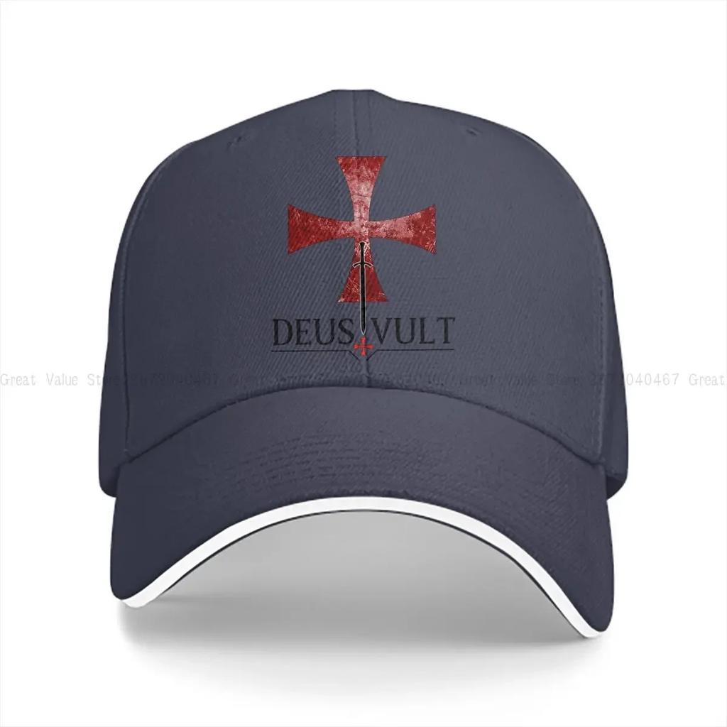 Wielobarwna Czapka Templariuszy Męska Czapka z Daszkiem Templariusz DEUS VULT Spersonalizowany Daszek Nakrycia Ochronne