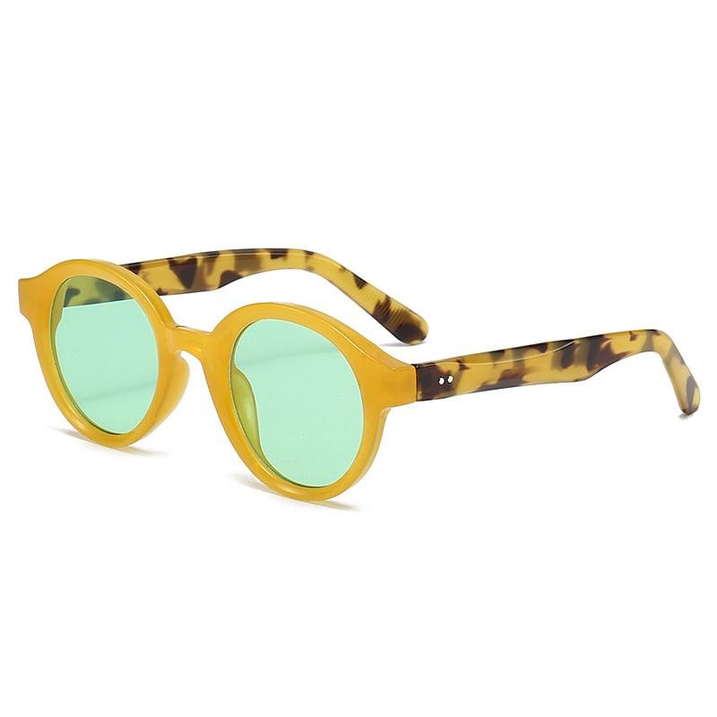 

Vintage Candy Color Round Sunglasses Women Men Sun Glasses Female Fashion Luxury Brand Shades Uv400 Oculus Eil as picture