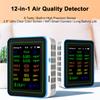 WiFi 12 In 1 Air Quality Detector Carbon Dioxide Detector with Time Date Display AQI PM2.5 PM10