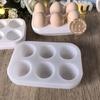 Food Safe Silicone Easters Eggs Tray Mould with 6 Compartments Ideal for Holiday Craft Easy Decorating and Art Projects