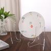 Easel Stand Acrylic Flat Plate Stand Clear Back Display Easel Stand Elegant 60-Degree Angle Book Stand Table Card