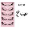 European and American Fox-Style Cat Eye Thick Synthetic False Eyelashes - 5 Pairs