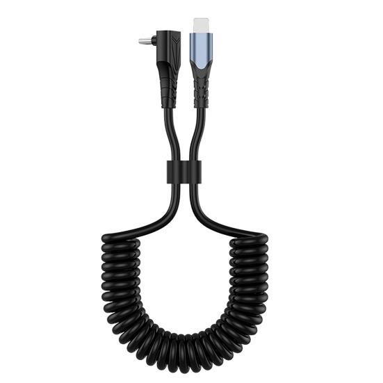 

Кабель Type-C, быстрая, компактная, безопасная, телескопическая конструкция, пружинный кабель для передачи данных TPU для Tesla 27W