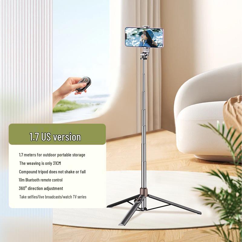 Bluetooth Selfie Stick Tripod: Portable, Telescopic, Universal for Live Broadcast and Photography