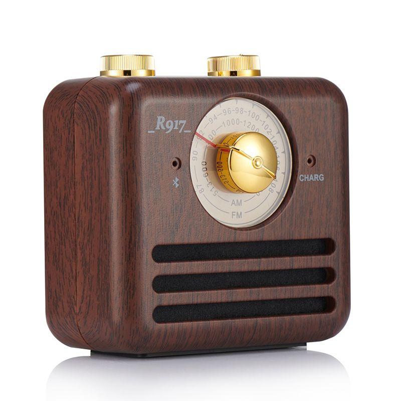 Mini Altoparlante Bluetooth e Radio FM Design Retrò R917-B