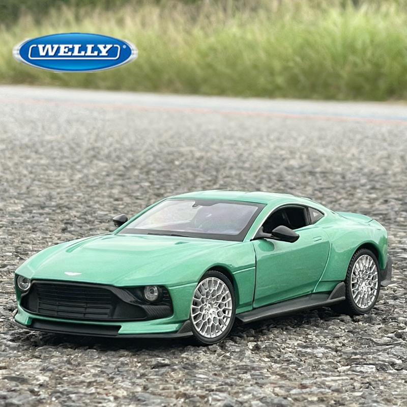 WELLY 1/24 Aston Martin Valour Alloy Super Sports Car Model Diecast Metal Racing Car Vehicle Model High Simulation Kids Toy Gift