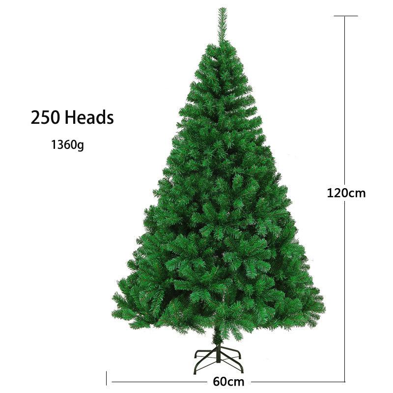 120150180210240cm Green Simulated Christmas Tree Pvc Xmas Santa Ornament