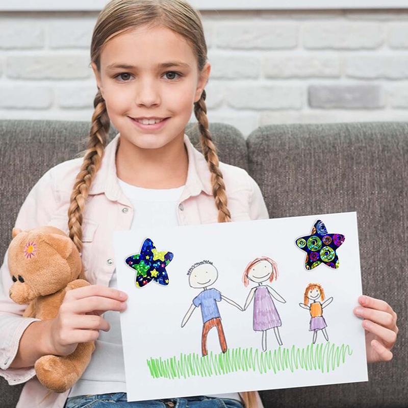 500 Buc Autocolante Spațiale Stea Autoadezive Recompensă Decorative Cadouri Cu Etichete Autocolante 1 Inch