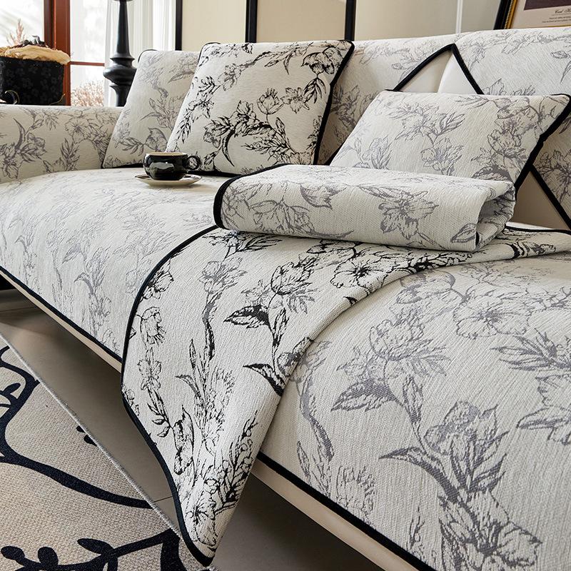 Mufan Chenier Sofa Cushion Four Seasons Universal  New Non-Slip Seat Cushion Premium Printed Sofa Cover Cross-Border