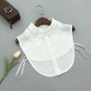 Perfect Match New Design Shirt Lapel Fake Collar Ladies Hollow Out Flower Button Half Shirt Detachable Collar Removable Neckwear False Ties