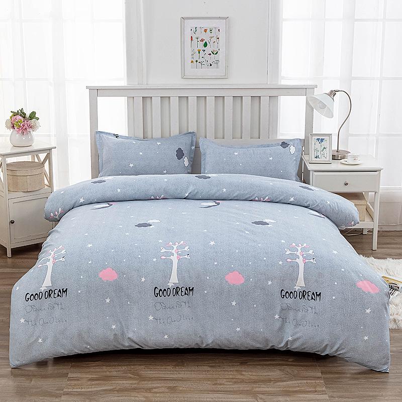 Flannel Duvet Cover Set - Single Piece for Dormitory Bunk Bed, Includes Pillowcase & Double Duvet Cover