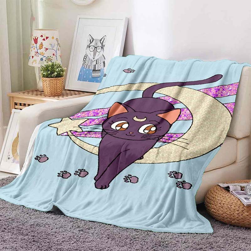 Various styles of Sailor Moon anime character blankets are suitable for use on beds, in bedrooms, on sofas, picnics, and other 1