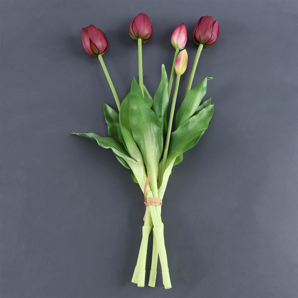 Hand Flowers Flores Simulation Flower Bouquet Artificial  Tulips Flower Home Decoration Fake Flower