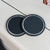 Auto-Wasserbecherhalter, rutschfeste Gummimatte mit Diamant-Strass für Flaschenhalter, Untersetzer, rutschfeste Getränkehalter für den Autoinnenraum