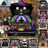 Dekorační sada - Halloweenské dekorace na auto pro SUV, Strašidelná nálepka s obličejem čarodějnice, Dekorace na auto pro venkovní garážový vchod, dveře, zeď, okno, strašidelný dům