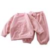 2024 Kinderkleidung Winter Neu Plüsch Dick Baby Pyjama Sets für Kinder Mädchen Kleidung Warmes Pyjama Set Hauskleidung Ropa De Bebe