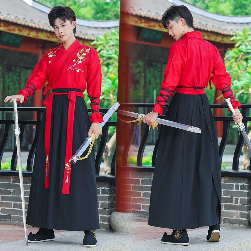 Men's Clothing Hanfu Martial Arts Style Chivalrous Handsome Men's Suit