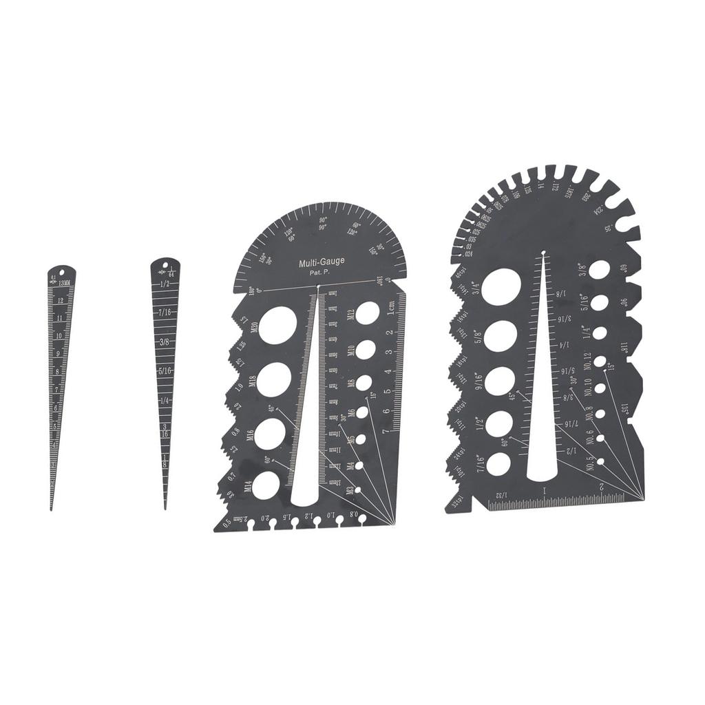 1Pack Metric and Imperial Thread Screw Gauge Clear Scale Thread Gauge for Accurate Measurement in Stainless Steel