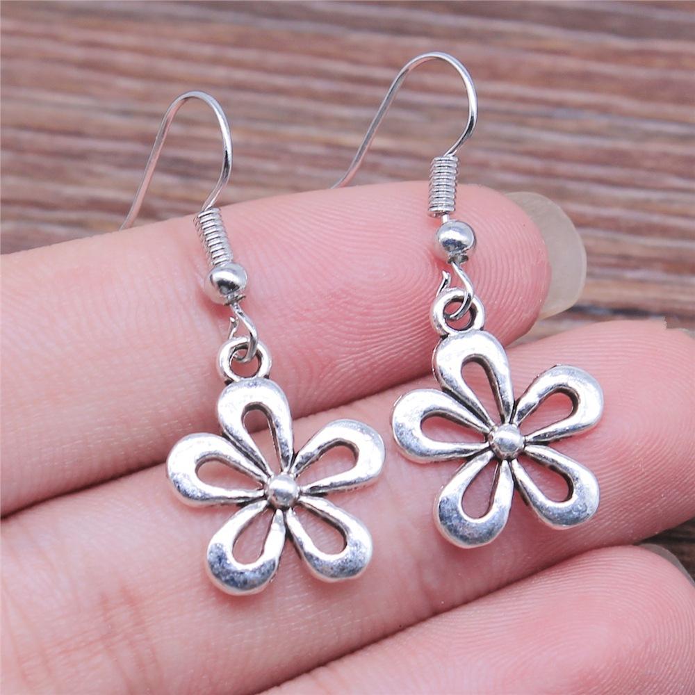 54 Styles Vintage Fashion Women Jewelry Flower Dangle Earring Drop Jewelry Accessories For Women Sunflower Rose Daisy Earrings
