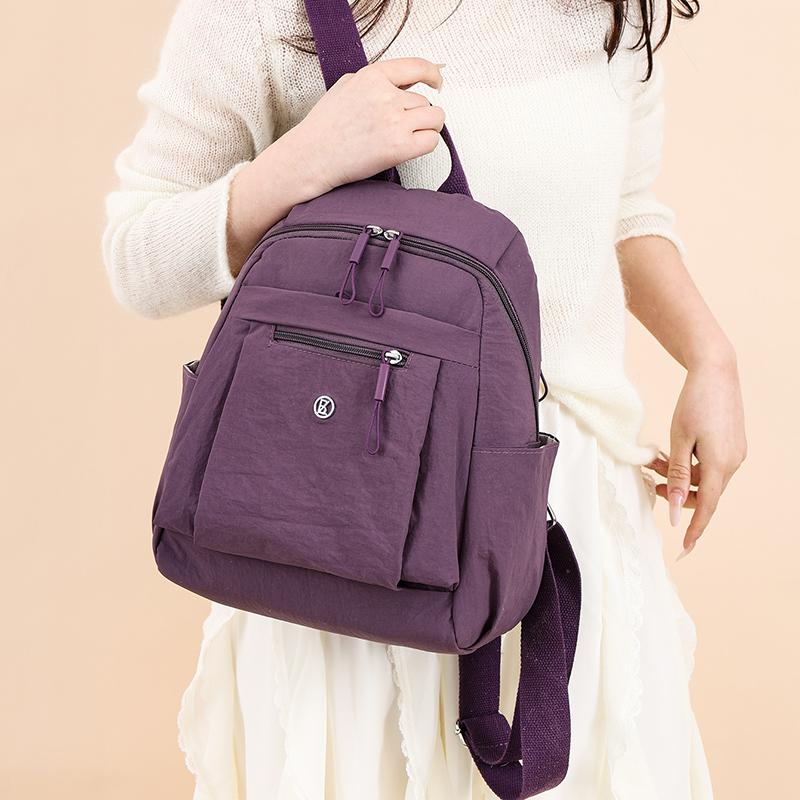 Neuer Stil Sommer Damen Umhängetasche Leichter Faltbarer Nylon Rucksack Handtasche Lässige Geldbörse