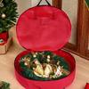 Christmas Wreath Zipper Bag With Reinforced Thicken Non-woven Artificial Wreath Storage Container For Wreath Ring