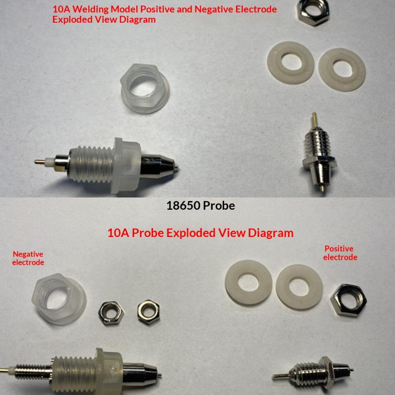 Supporto di prova per 18650 Sonda Tester di resistenza interna Accessori Armadio divisorio per batterie Sonda di prova per batterie