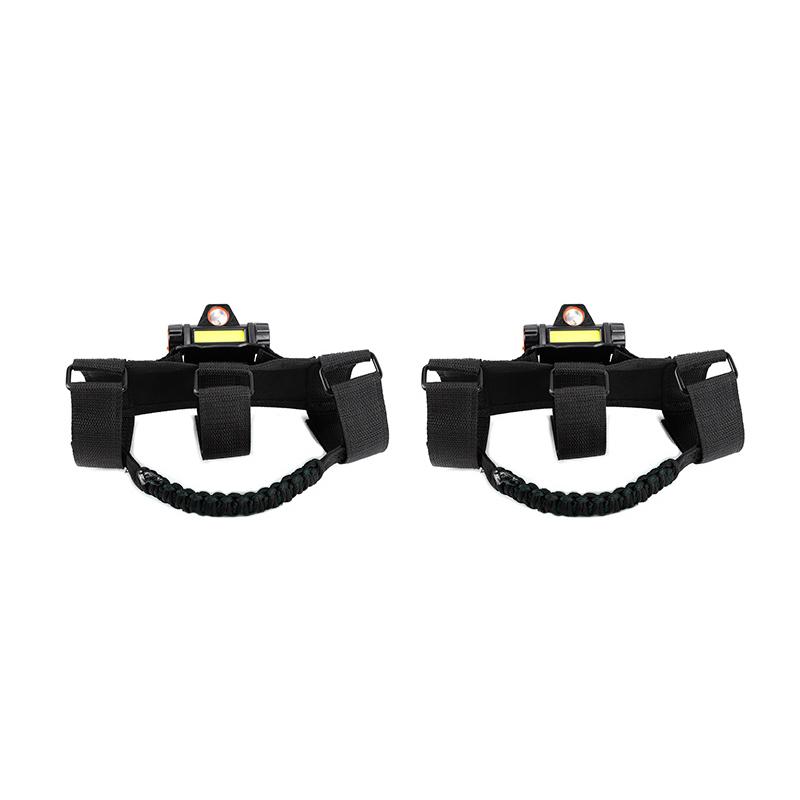 Auto-Regenschirmseil, Dachgriff mit Licht, für Jeep Wrangler JL/Gladiator JT JK 2007–2023, 2 Stück
