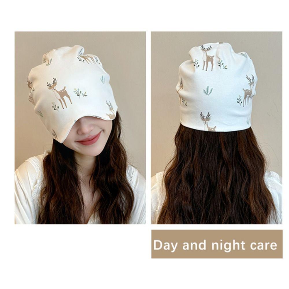Eye Mask Postpartum Confinement Hat 2in1 Women's Sleep Cap Postpartum Cap  Hair Accessories
