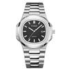 PLADEN Mens Quartz Watch Stainless Steel Waterproof Luminous Casual Sports Wristwatch