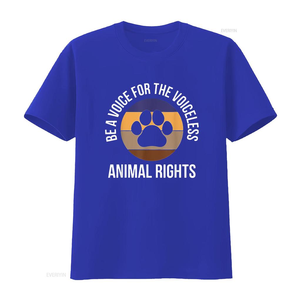 Be A Voice For The Voiceless Animal Rights Mens T Shirt Black 4X Large vintage Washed fashion Comfortable Stretched Breathable