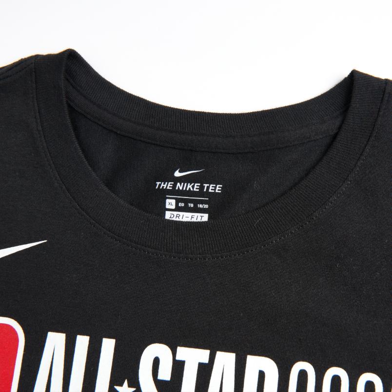 Nike NBA All-Star Series Chicago T-Shirt Round Neck Quick-Dry Fashion Sports Short Sleeve Kids Tops Black 3Z2B7BCFF-ASG