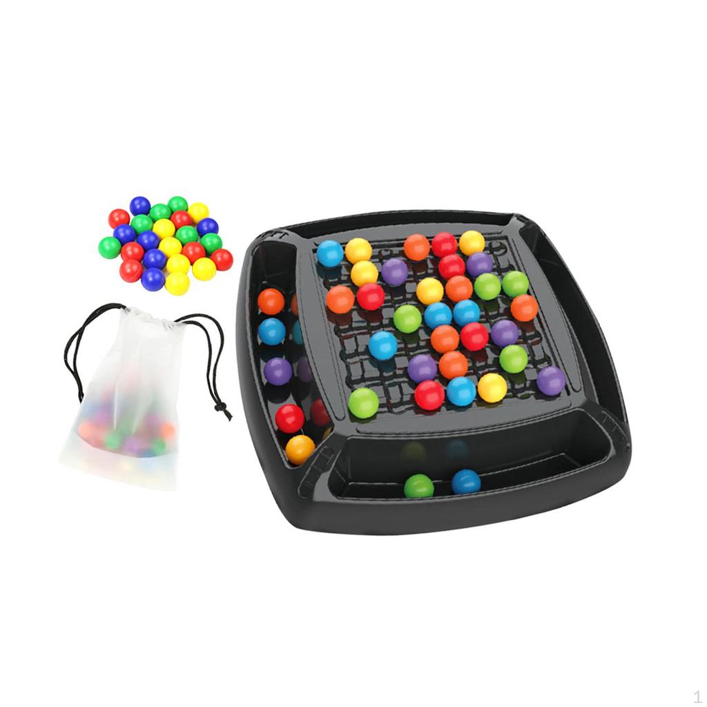 Peg Board Beads Game Creative Rainbow Matching for Travel Children 48 Pieces