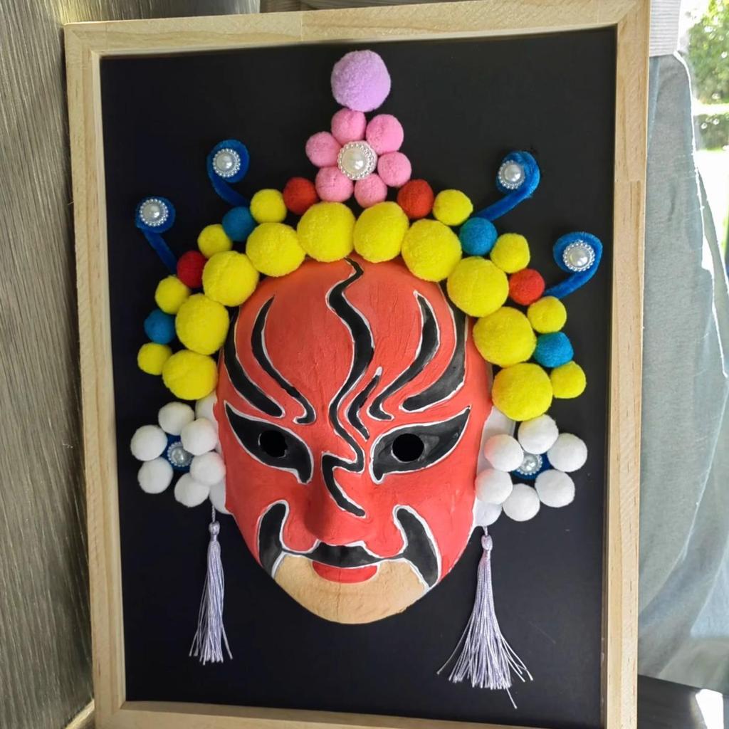 Peking Opera Mask 3D Painting Kit: Handmade Intangible Cultural Heritage Warm-Up Activity