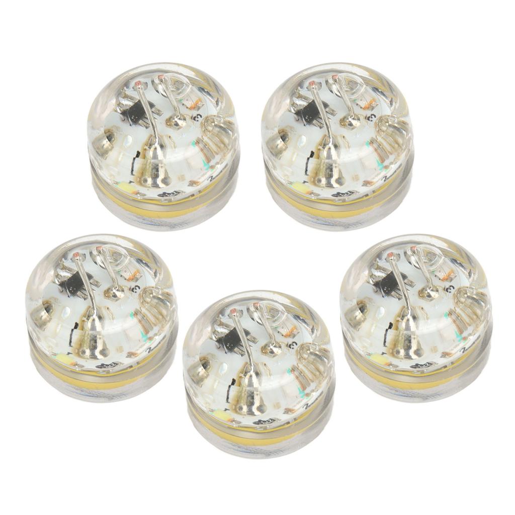 5Pcs Underwater Lure Lamp Compact Lightweight Waterproof LED Fishing Bait Light for Fresh Water