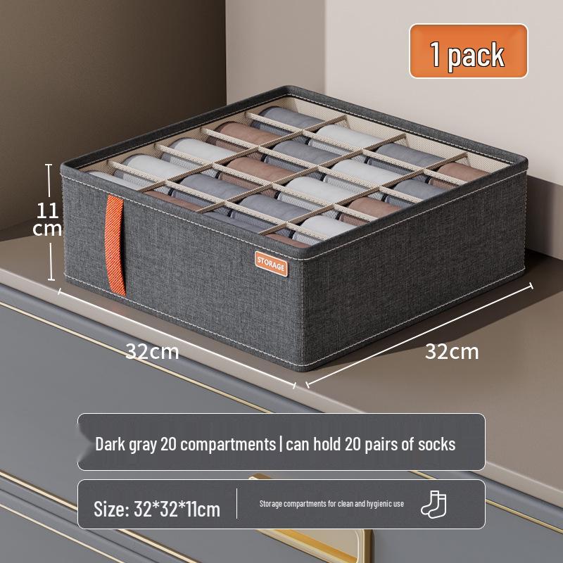 Foldable Wardrobe Organizer: Large Capacity Underwear & Miscellaneous Items Dustproof Storage Bin