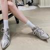 Fashion 2025 New Spring Mesh Thick Bottom Hundred with Fashion Pointy Head Show Feet Small Leisure Sports Agan Shoes