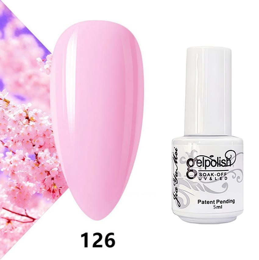 GELPOLISH Nail Art Set: Base, Top Coat, Transparent & White Gel Polishes