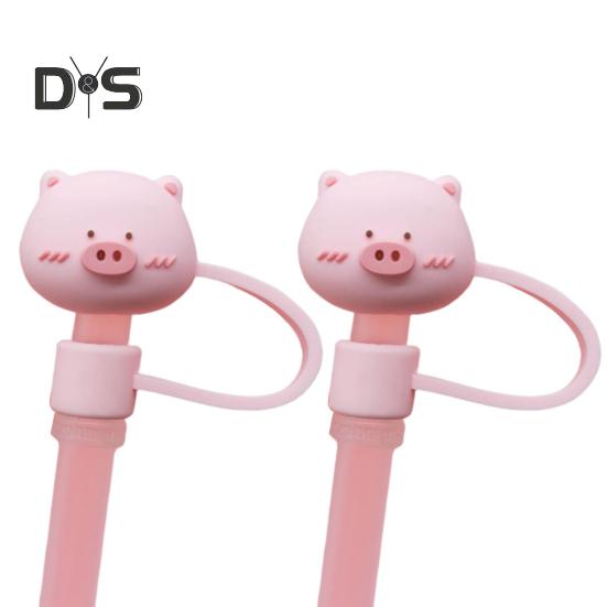 

2шт силиконовые соломенные крышки милые милые соломенные пылезащитные чехлы