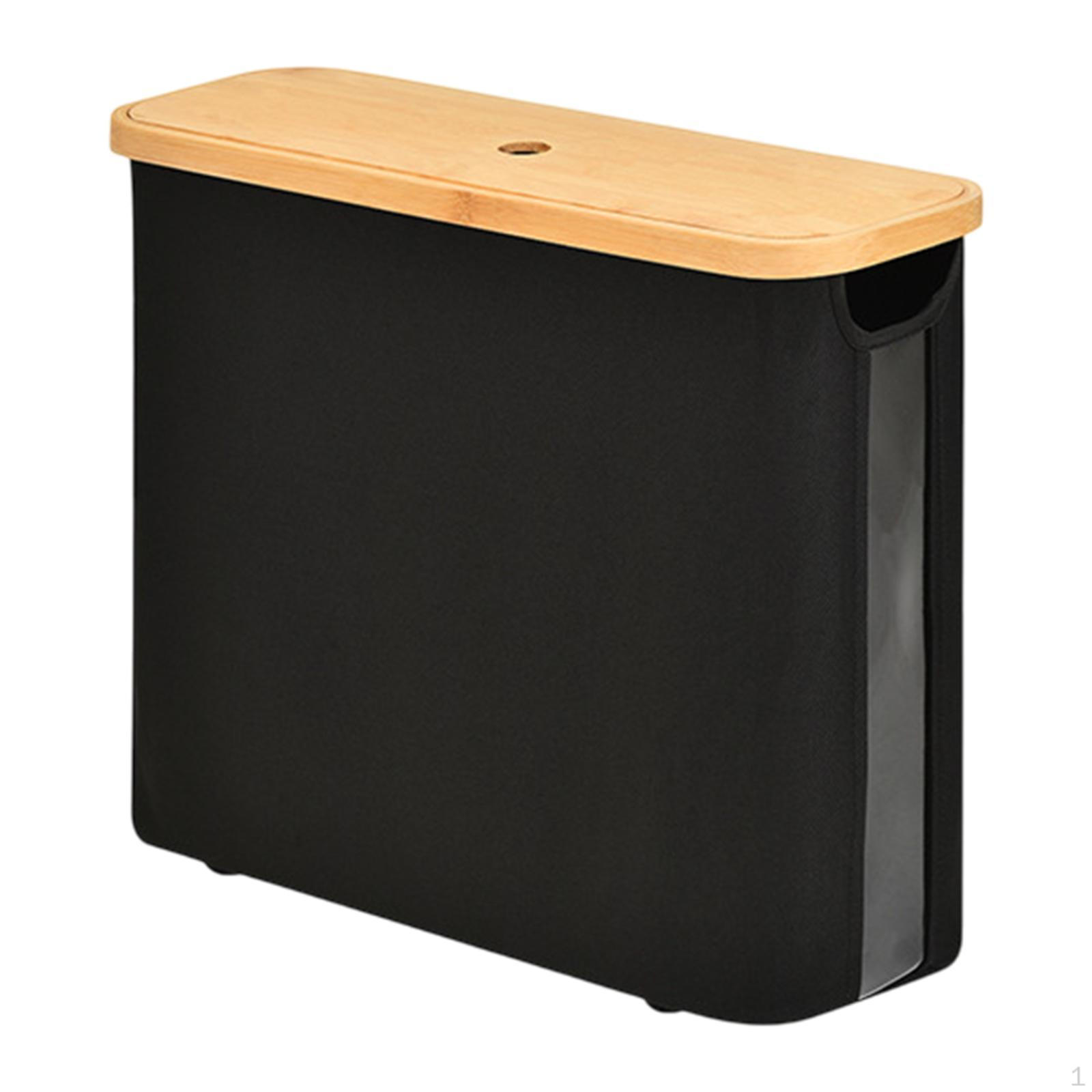 Бамбуковый шкаф для туалетной бумаги складной органайзер для спальни и гардеробной чёрный 2980₽
